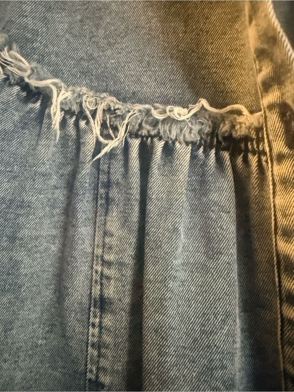 Denim Button-Front Short Sleeve Dress - Light Blue - Picture 3 of 5